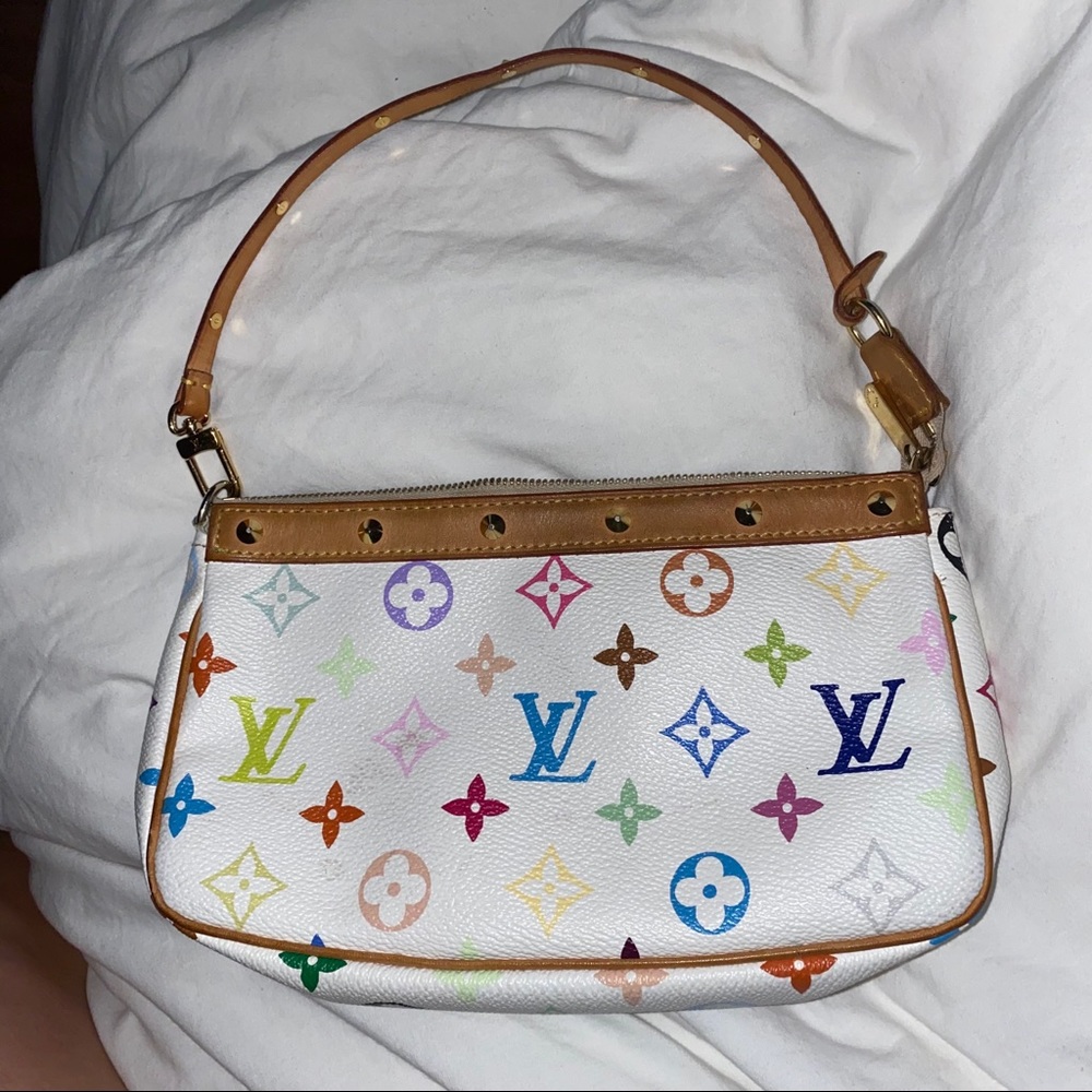 Takashi Murakami x Louis Vuitton White Pouchette